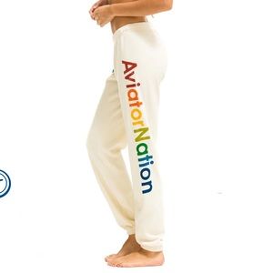 Aviator Nation cream sweatpants
